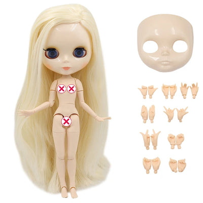 ICY DBS Blyth doll White Skin Glossy face Matte face Joint body with hand set A&B 1/6 bjd suitable diy makeup Special price