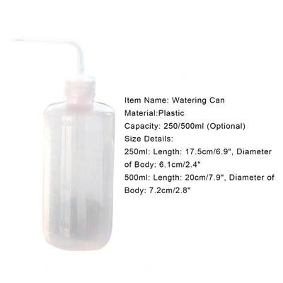 250/500ml Watering Can Curved Spout Plastic Watering Can Squirt Squeeze Spray Bottle Watering Can Watering Irrigation