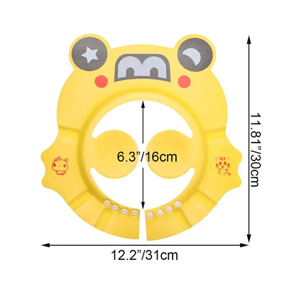 Baby Kid Shampoo Shield Head Cover Shower Cap Hair Wash Ear Protection Infant Child Cartoon Bath Safe Cap Visor Bathing Protect