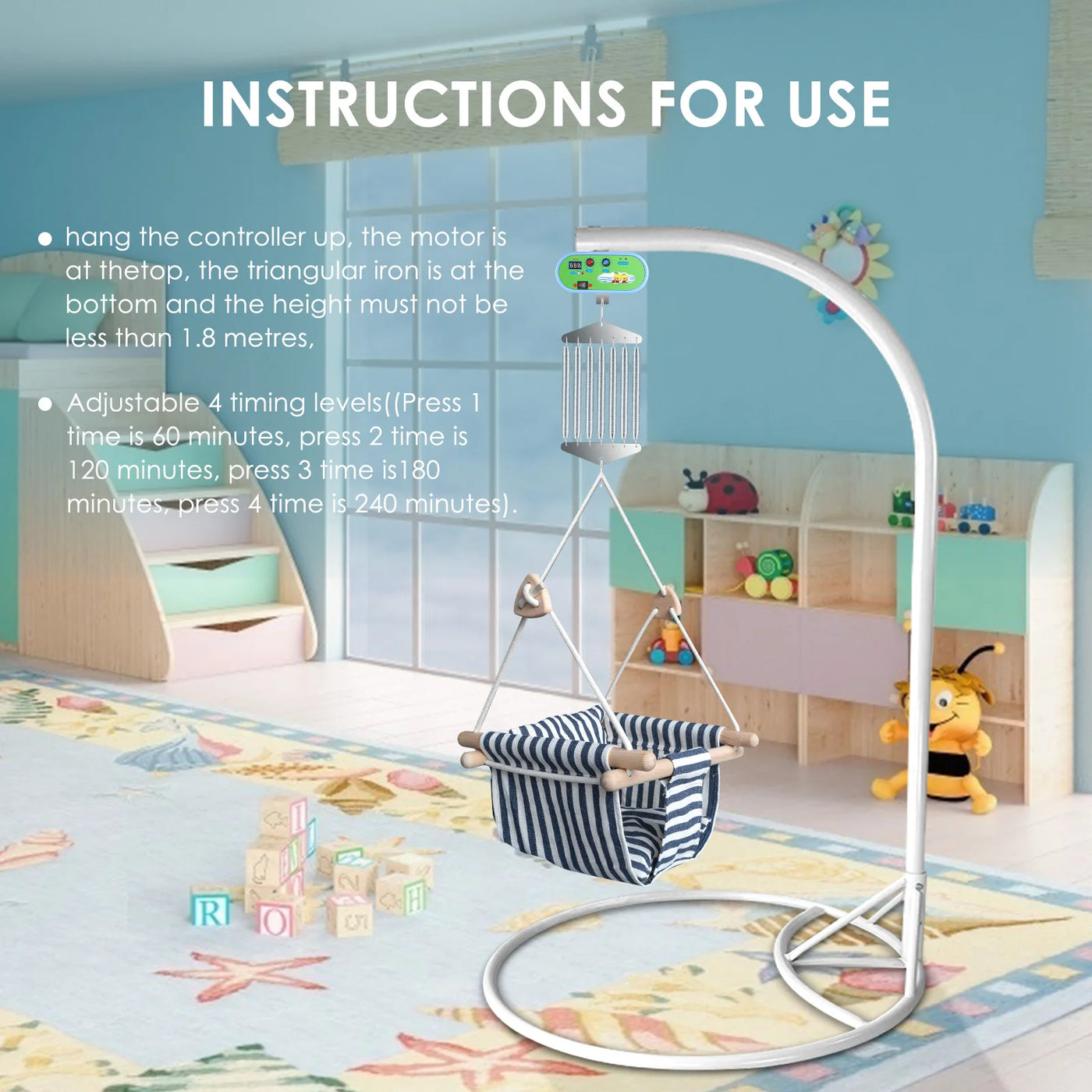 Baby Swing Baby Bouncer Controller Automatic Spring For Baby Cradle And Baby Hammock With Adjustable Timer Free Your Hands