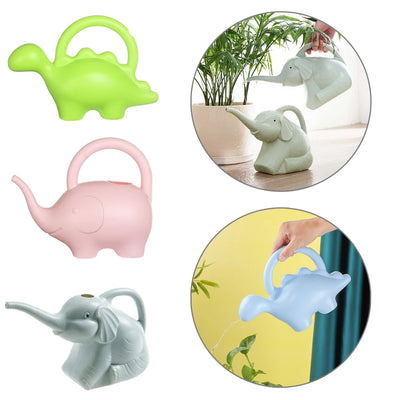 Garden Water Can Plastic Gardening Tool Elephant/Dinosaur Shape Lawn Watering Pot for Home Plant Flower Bonsai Irrigation DIY