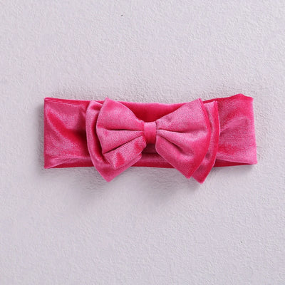 New Velvet Baby Headband Turban Big Bow Baby Girl Headband For Newborn Bow Hair Band Children Kid Solid Colors Hair Accessories