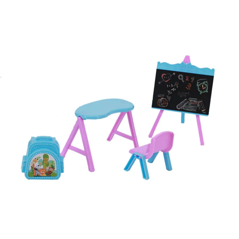 Barbies Mix Style Doll Furniture Wardrobe Bed Chair Sofa Shoe Rack Slide For Barbies Doll Accessories Kelly 1:12 Doll Girl`s Toy