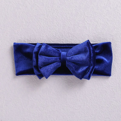 New Velvet Baby Headband Turban Big Bow Baby Girl Headband For Newborn Bow Hair Band Children Kid Solid Colors Hair Accessories