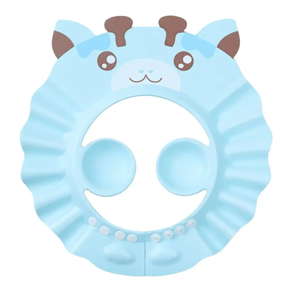 Baby Kid Shampoo Shield Head Cover Shower Cap Hair Wash Ear Protection Infant Child Cartoon Bath Safe Cap Visor Bathing Protect
