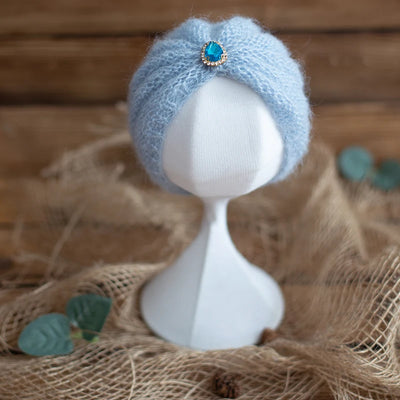 Newborn Photography Props Angola Bonnet Hand Knit Baby Hat Photo Shoot Infant fuzzy Bonnet