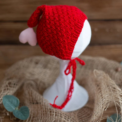 Newborn Photography Props Angola Bonnet Hand Knit Baby Hat Photo Shoot Infant fuzzy Bonnet
