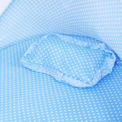 BABY MOSQUITO NETTING FOLDING CRIB BEDDING WITH MATTRESS & PILLOW, TRAVEL BED SUPPLIES FOR BABY (0-3 YEARS OLD)