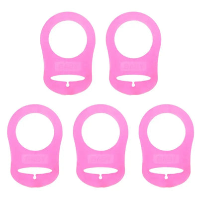 5PCS MULTI-COLOR SILICONE PACIFIER CLIP ADAPTERS FOR MAM DUMMY HOLDERS – UNIVERSAL BABY PACIFIER RING CONNECTORS