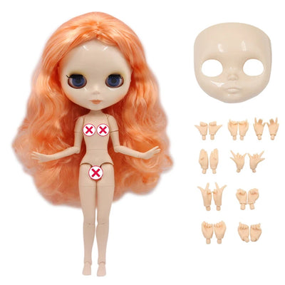 ICY DBS Blyth doll White Skin Glossy face Matte face Joint body with hand set A&B 1/6 bjd suitable diy makeup Special price