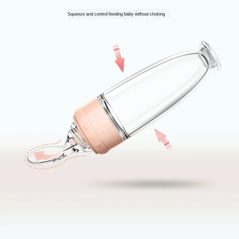 Silicone Baby's Feeding Spoon Silicone Food Supplement Children's Rice Paste Bottle