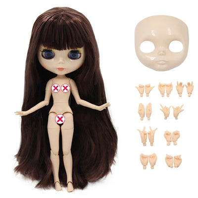 ICY DBS Blyth doll White Skin Glossy face Matte face Joint body with hand set A&B 1/6 bjd suitable diy makeup Special price