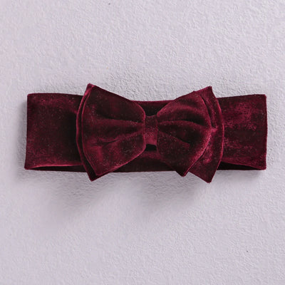 New Velvet Baby Headband Turban Big Bow Baby Girl Headband For Newborn Bow Hair Band Children Kid Solid Colors Hair Accessories