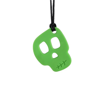 Baby Silicone Dinosaur Skull Chew Necklace Teether Relieve Stress Sensory Chewelry kid Toy Autism Therapy Tool Special Need ADHD