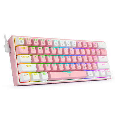2025 K617 RGB MINI MECHANICAL GAMING KEYBOARD – 61 KEYS, RED SWITCHES, WIRED
