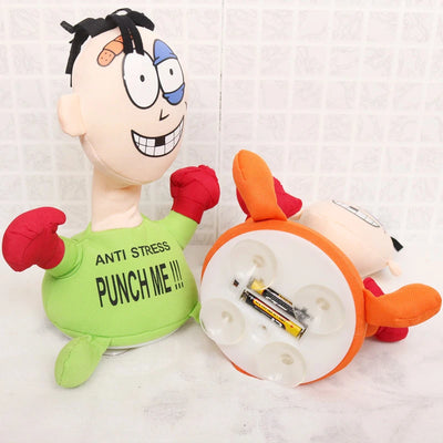 Punch Hit Me Villain Electric-powered Durable Unique Viral Product Interactive Venting Toy Funny Toy Unique Gift Soft Fun Toy