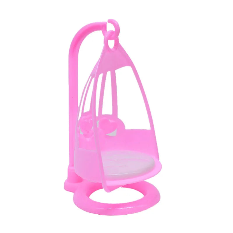 Barbies Mix Style Doll Furniture Wardrobe Bed Chair Sofa Shoe Rack Slide For Barbies Doll Accessories Kelly 1:12 Doll Girl`s Toy