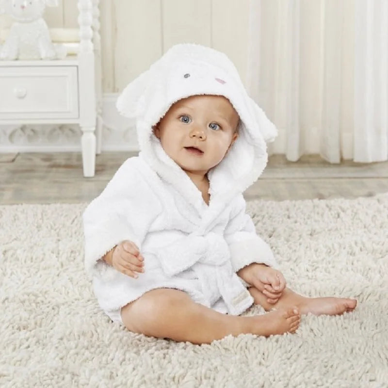 Cute Mouse Children Bathrobe Newborn Blankets Baby Boy Bath Towels Hooded Girl Coat Terry Clothes Set Photography Props 0-6 Year