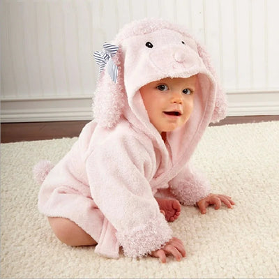 Cute Mouse Children Bathrobe Newborn Blankets Baby Boy Bath Towels Hooded Girl Coat Terry Clothes Set Photography Props 0-6 Year