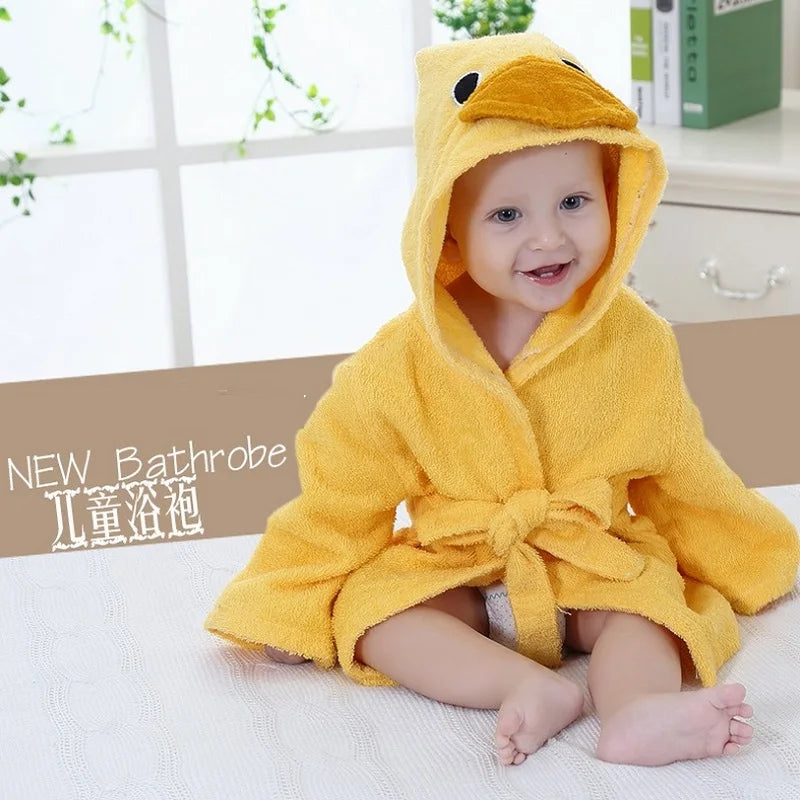 Cute Mouse Children Bathrobe Newborn Blankets Baby Boy Bath Towels Hooded Girl Coat Terry Clothes Set Photography Props 0-6 Year