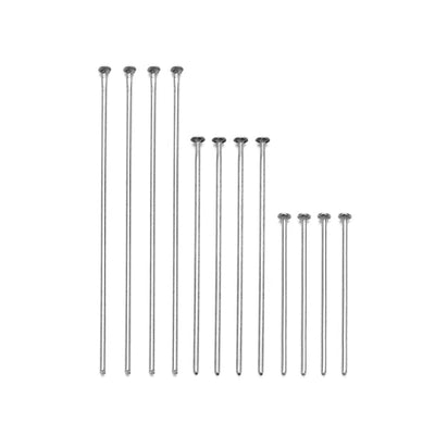 50-100pcs Stainless Steel Heads Eye Flat Head Pin Gold Silver Plated Ball Head Pins For Jewelry Findings Making Accessories