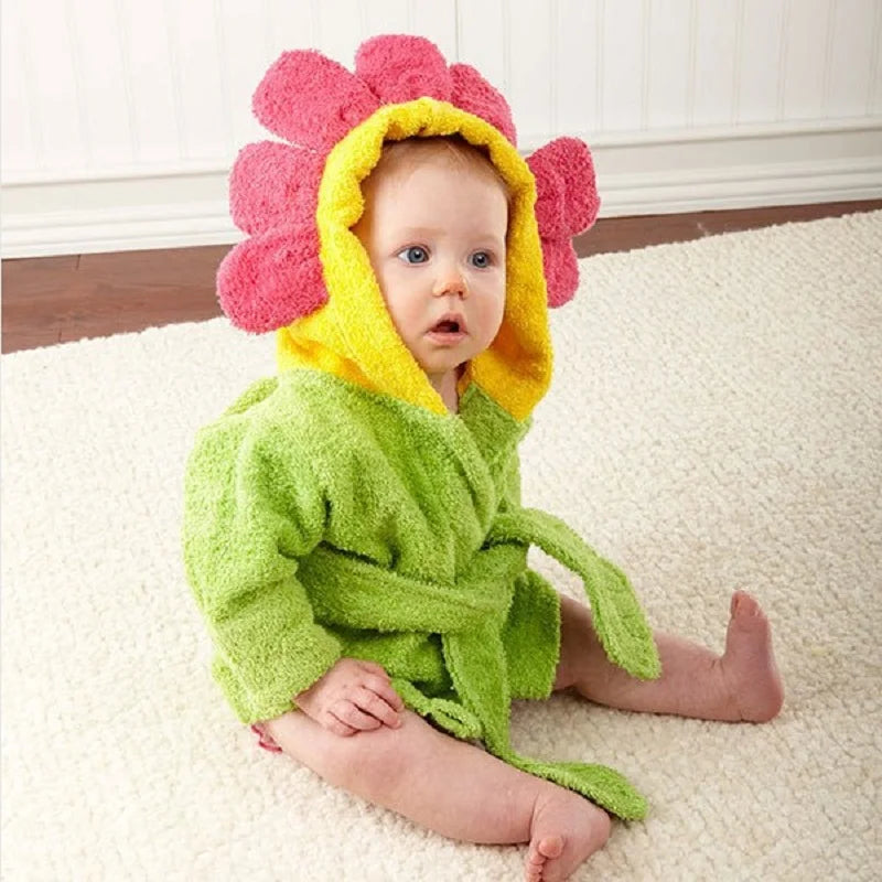 Cute Mouse Children Bathrobe Newborn Blankets Baby Boy Bath Towels Hooded Girl Coat Terry Clothes Set Photography Props 0-6 Year