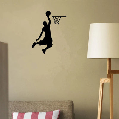 Cartoon Basketball Player Dunk wall Sticker for home decorative Vinyl Living Room wall decor decals Switch Stickers