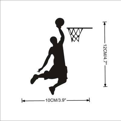 Cartoon Basketball Player Dunk wall Sticker for home decorative Vinyl Living Room wall decor decals Switch Stickers
