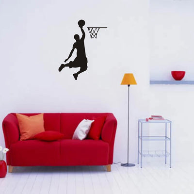 Cartoon Basketball Player Dunk wall Sticker for home decorative Vinyl Living Room wall decor decals Switch Stickers