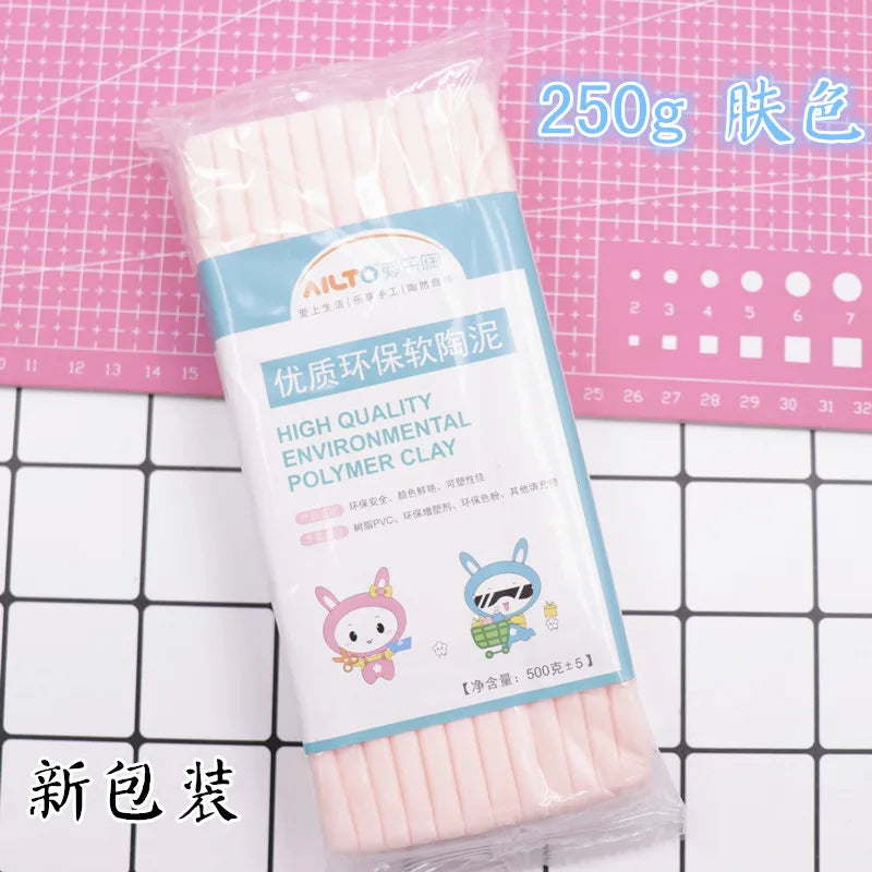 Soft clay mud 500G white complexion clay pottery mud 250g diy handmade materials environmentallyprofessional soft clay sculpture