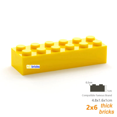 120pcs 2x6 Dot DIY Building Blocks Thick Figures Bricks Educational Creative Size Compatible With 2456 Plastic Toys for Children