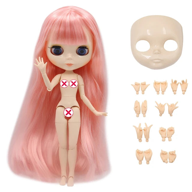 ICY DBS Blyth doll White Skin Glossy face Matte face Joint body with hand set A&B 1/6 bjd suitable diy makeup Special price