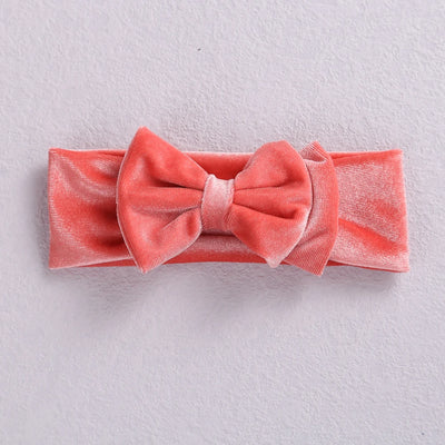 New Velvet Baby Headband Turban Big Bow Baby Girl Headband For Newborn Bow Hair Band Children Kid Solid Colors Hair Accessories