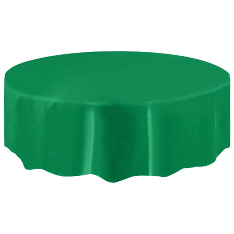 Environmentally friendly round plastic party wedding tablecloth for table cloth