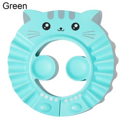 Baby Kid Shampoo Shield Head Cover Shower Cap Hair Wash Ear Protection Infant Child Cartoon Bath Safe Cap Visor Bathing Protect