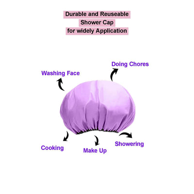 Hair_Guard_Reusable_Shower_Cap_Waterproof_and_Adjustable_Shower_Caps_for_Women_and_Men_Ideal_for_long_and_thick_hair_Easily_adjustable_3_pieces_in_1_pack_(COLORS_:_BLACK_PINK_PURPLE)