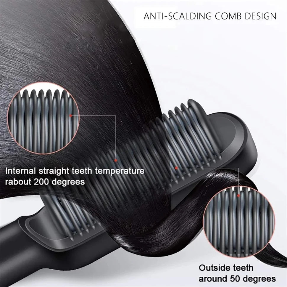 Hair Brush Hot Air Comb Straightening_Dryer_Styler_Air_Hot_Air_Brush_Flat_Iron_Hair_Straightener_Brush