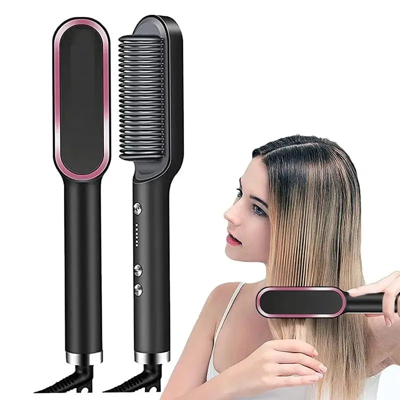 Hair Brush Hot Air Comb Straightening_Dryer_Styler_Air_Hot_Air_Brush_Flat_Iron_Hair_Straightener_Brush