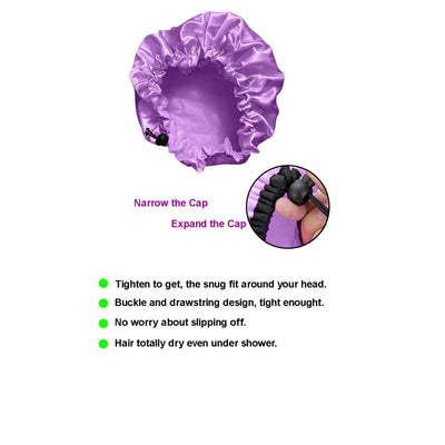 Hair_Guard_Reusable_Shower_Cap_Waterproof_and_Adjustable_Shower_Caps_for_Women_and_Men_Ideal_for_long_and_thick_hair_Easily_adjustable_3_pieces_in_1_pack_(COLORS_:_BLACK_PINK_PURPLE)