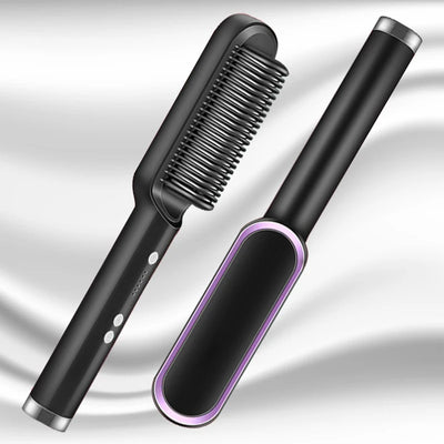 Hair Straightener Ceramic Hot Comb 2_in_1_Electric_Straighten_Hair_Brush_Negative_Ion_Fast_Heating_Styling_Tool ﻿