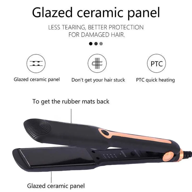 Hair_Straightener_Professional_Ceramic_Flat_Iron_Negative_Ion_Wide_Plate_Temperature_Adjustable Straightening_Iron