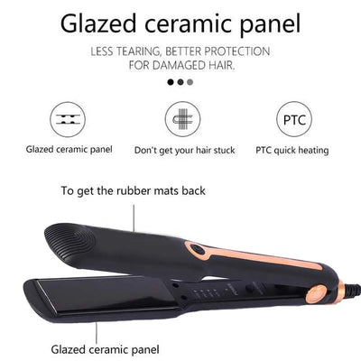 Hair_Straightener_Professional_Ceramic_Flat_Iron_Negative_Ion_Wide_Plate_Temperature_Adjustable Straightening_Iron