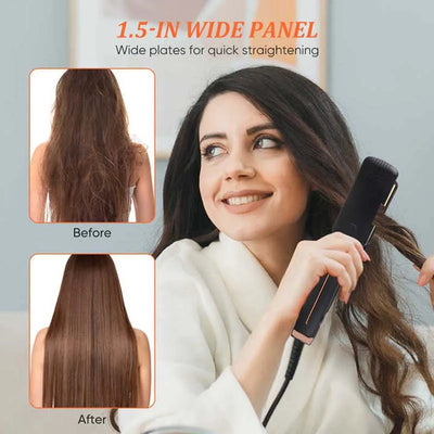 Hair_Straightener_Professional_Ceramic_Flat_Iron_Negative_Ion_Wide_Plate_Temperature_Adjustable Straightening Iron