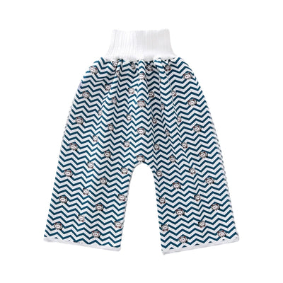 2-IN-1 BABY TRAINING PANTS KIDS DIAPER WATERPROOF REUSABLE COTTON PANT SKIRTS LEAKAGE MAT COVER SLEEPING BED CLOTHES 0-12Y