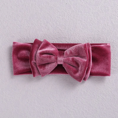 New Velvet Baby Headband Turban Big Bow Baby Girl Headband For Newborn Bow Hair Band Children Kid Solid Colors Hair Accessories