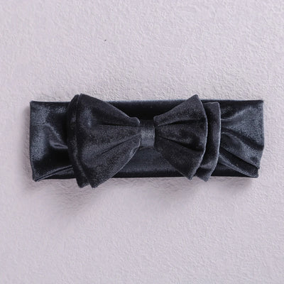 New Velvet Baby Headband Turban Big Bow Baby Girl Headband For Newborn Bow Hair Band Children Kid Solid Colors Hair Accessories