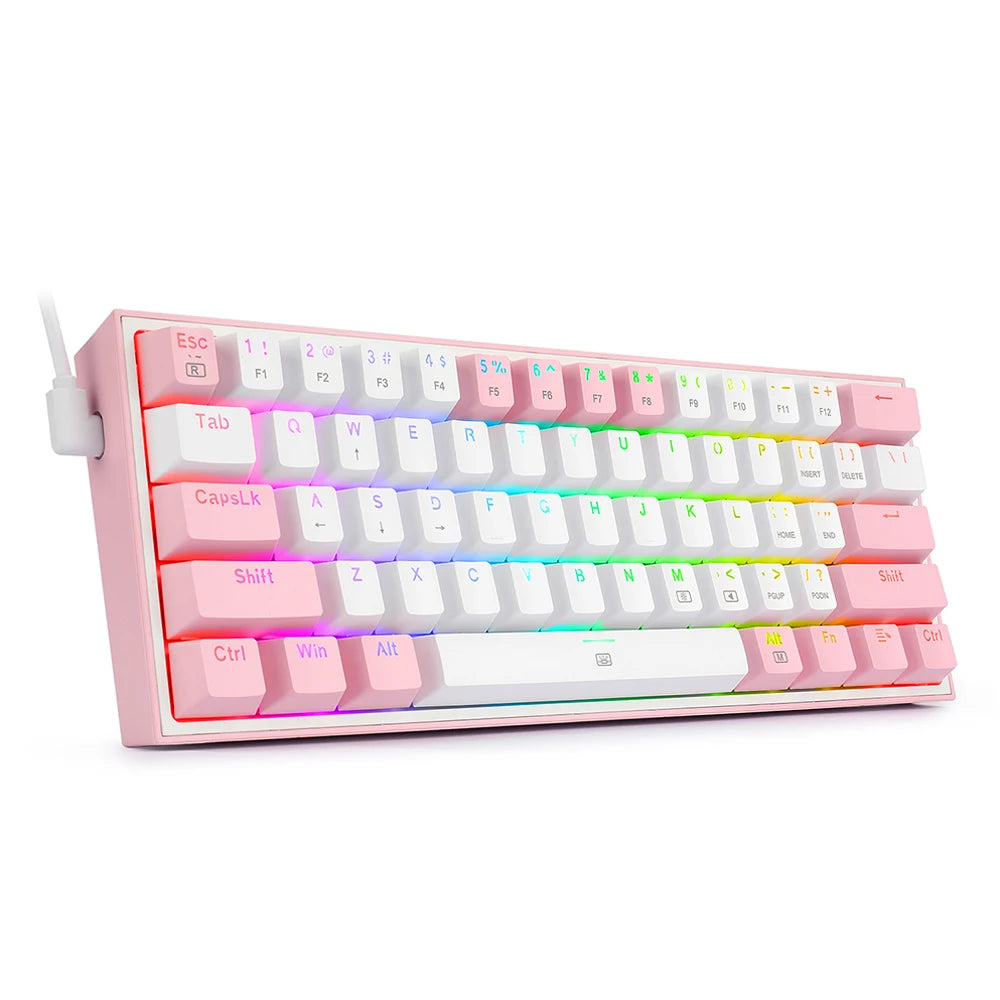 2025 K617 RGB MINI MECHANICAL GAMING KEYBOARD – 61 KEYS, RED SWITCHES, WIRED