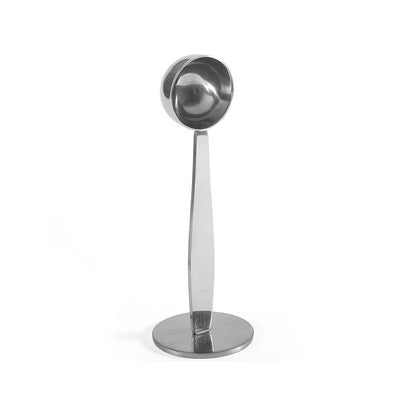 Coffee Scoop 2 In 1 Stainless Steel Coffee Spoon Coffee Tamper for Measuring Grinding Coffee Beans Standing Soop for Home Office
