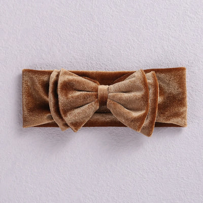 New Velvet Baby Headband Turban Big Bow Baby Girl Headband For Newborn Bow Hair Band Children Kid Solid Colors Hair Accessories