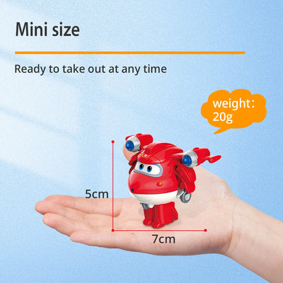 36 Types Super Wings 2" Scale Mini Transforming Anime Deformation Plane Robot Action Figures Transformation Toys For Kids Gifts
